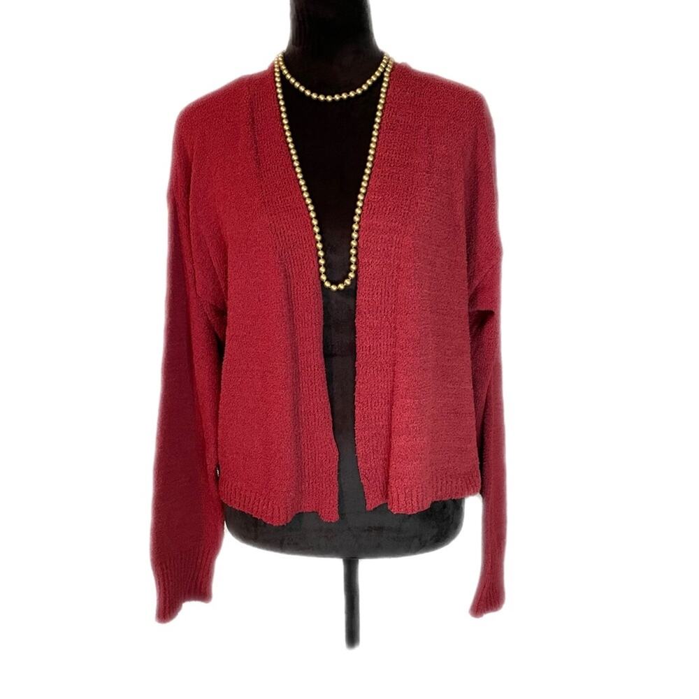 NWOT - Double Zero Crop Cardigan in Deep Rust - Large